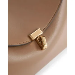 T-Lock Leather Clutch