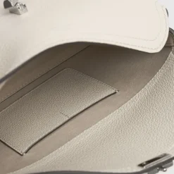 T-Lock Leather Clutch