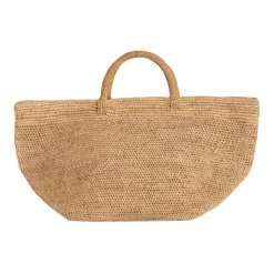 Torebka typu tote z rafii i szydełka