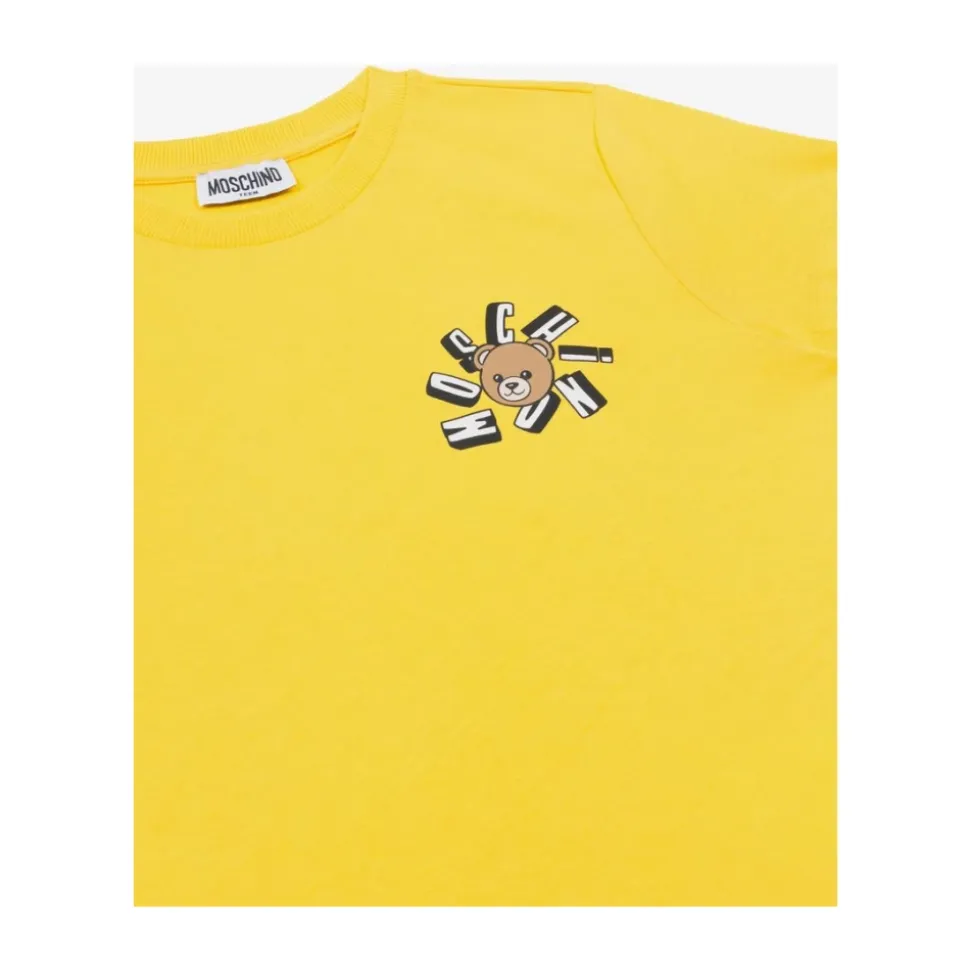 T-shirt z dżerseju bawełnianego z misiem Teddy