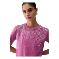 T-shirt z drogocennymi kamieniami