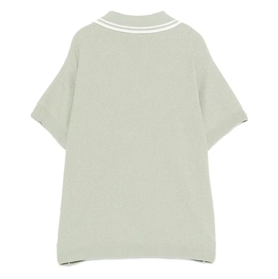 T-shirt z dzianiny waflowej
