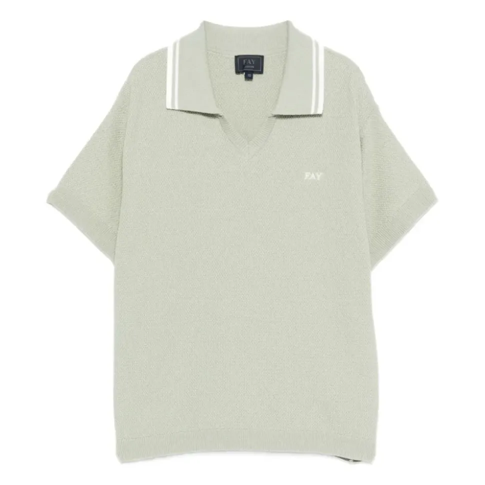 T-shirt z dzianiny waflowej