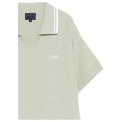 T-shirt z dzianiny waflowej