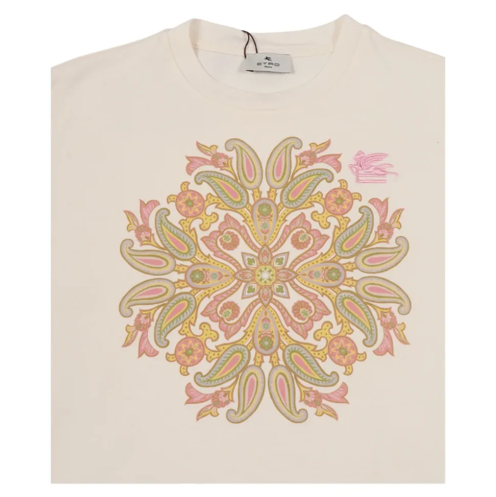 T-shirt z nadrukiem paisley