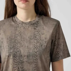 T-shirt z nadrukiem wężowym