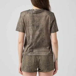 T-shirt z nadrukiem wężowym