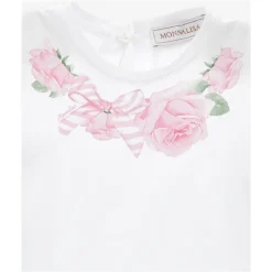 T-shirt z Różanym Nadrukiem dla Dziewczynek