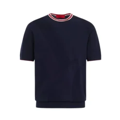 T-shirt z teksturowanego dżerseju
