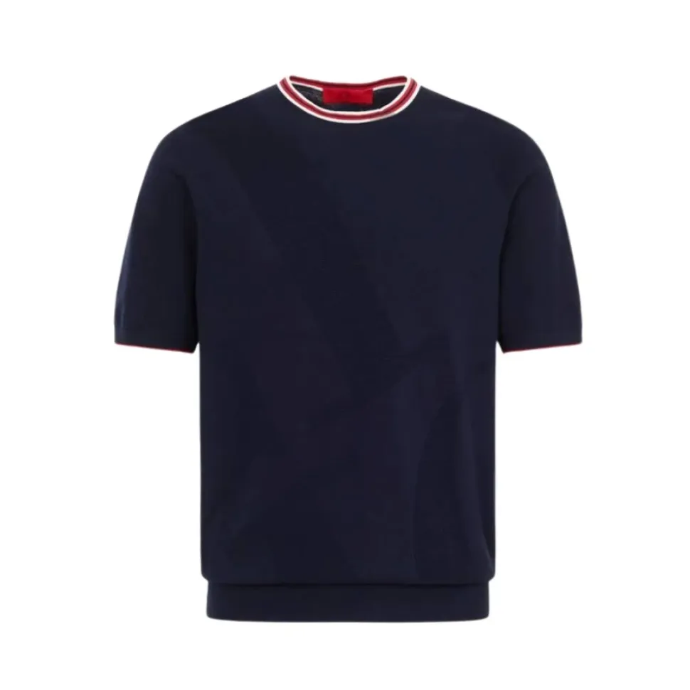 T-shirt z teksturowanego dżerseju