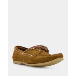 Tytoniowe Brązowe Loafersy zamszowe