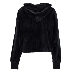 Velvet Cropped Hoodie