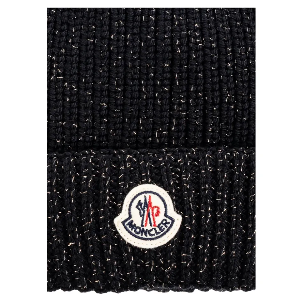 Wełniana Czapka Beanie z Metaliczną Nicią