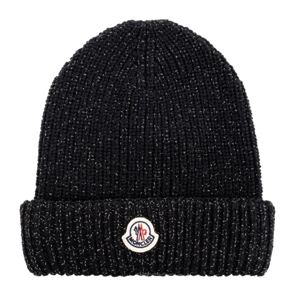 Wełniana Czapka Beanie z Metaliczną Nicią