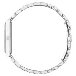 YA127504 - G-Frame Stalowa koperta, czarna tarcza z 3 diamentami, stalowy bransoletka