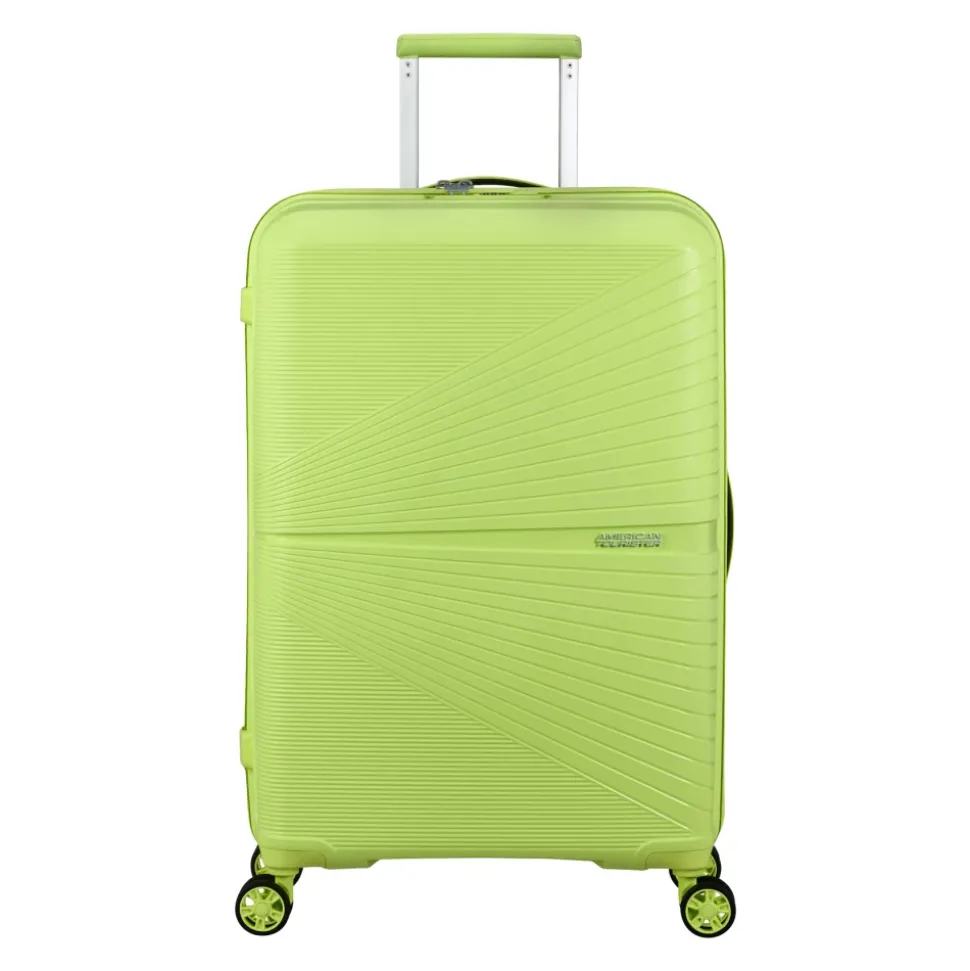 Zielona walizka kabinowa American Tourister z twardą skorupą w kolorze Electric Lime