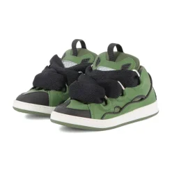 Zielone Sneakersy z Wiązaniem
