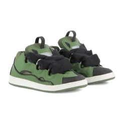 Zielone Sneakersy z Wiązaniem
