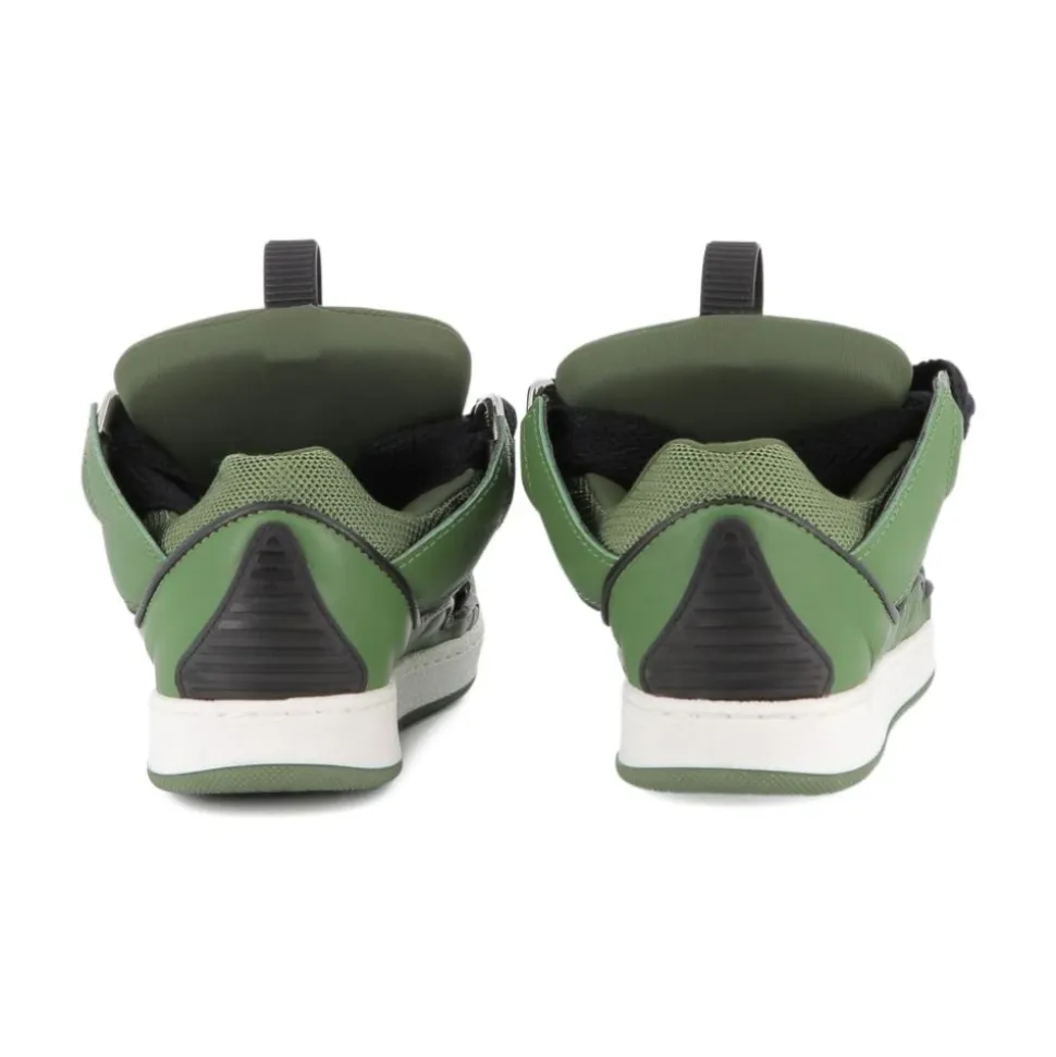 Zielone Sneakersy z Wiązaniem