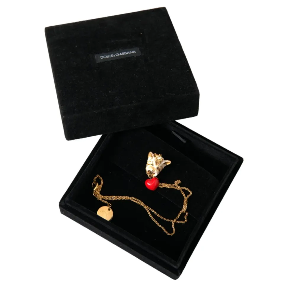 Złoty Wisior Serce Kryształ Amulet